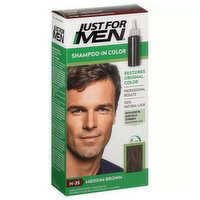 Just For Men Original Formula Hair Color, Easy Lather-In Medium Brown, 1 Each