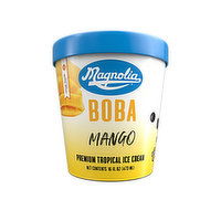 Magnolia Boba Premium Tropical Mango Ice Cream, 16 Ounce