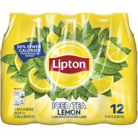 Lipton Lemon Iced Tea, Bottles (Pack of 12), 202.8 Ounce