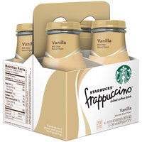 Starbucks Frappuccino Chilled Coffee Drink,  Vanilla, Bottles (Pack of 4), 38 Ounce