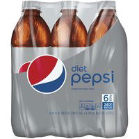 Diet Pepsi, Bottles (Pack of 6), 144 Ounce