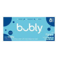 Bubly Just Bubly (8-pack), 96 Ounce