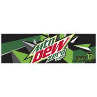 Mtn Dew Zero Sugar, Cans (Pack of 12), 144 Ounce