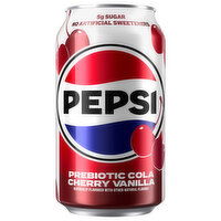 Pepsi Prebiotic Cherry Vanilla Single, 12 Ounce