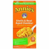 Annie's Macaroni & Cheese, Shells & Real Aged Cheddar, 6 Ounce