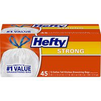 Hefty Strong Tall Kitchen Bags, 13 Gallon, 45 Each