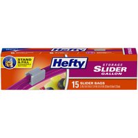 Hefty Storage Slider Bags, Gallon, 15 Each