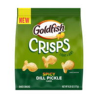 Pepperidge Farm Goldfish Crisps Spicy Dill Pickle Flavored Baked Snacks, 6.25 Ounce