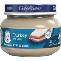 Gerber 2nd Foods Turkey & Turkey Gravy Baby Food, 2.5 Ounce