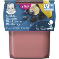 Gerber 2nd Baby Food, Banana, Blackberry, Blueberry, 8 Ounce