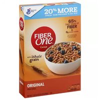 Fiber One Bran Cereal, with Whole Grain, Original, 19.6 Ounce