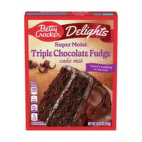 Betty Crocker Super Moist Delights Triple Chocolate Fudge Cake Mix, 13.25 Ounce