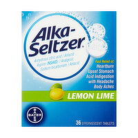 Alka-Seltzer Lemon Lime Effervescent Tablets, 36 Each