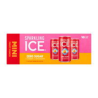 Sparkling Ice Mini Fruit Punch Flavored Sparkling Water (10-pack), 75 Ounce