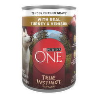 Purina ONE High Protein Wet Dog Food True Instinct Gravy With Turkey and Venison, 13 Ounce