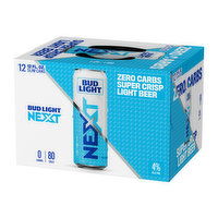 Bud Light Next Zero Carb Light Beer (12-pack), 144 Ounce