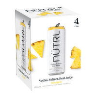 Nutrl Vodka Soda Pineapple (4-pack), 700 Millilitre