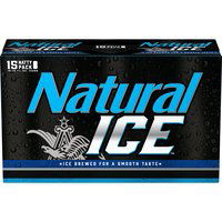 Natural Ice, Cans (Pack of 15), 180 Ounce