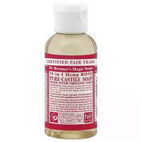Dr. Bronner's Liquid Soap, Rose, 2 Ounce