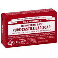 Dr. Bronner's Bar Soap, Rose, 5 Ounce