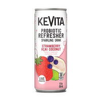 KeVita Strawberry Acai Coconut Probiotic Refresher Sparkling Drink, 12 Ounce