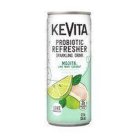 KeVita Mojita Lime Mint Coconut Probiotic Refresher Sparkling Drink, 12 Ounce