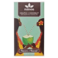 Manoa Chocolate Bar, Coconut Vegan Milk Chocolate, 50 Gram