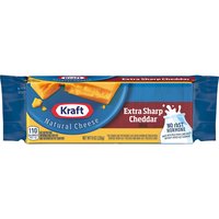 Kraft Extra Sharp Cheddar Cheese Block, 8 Ounce