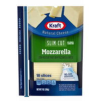 Kraft Slim Cut Mozzarella Cheese Slices, 7 Ounce