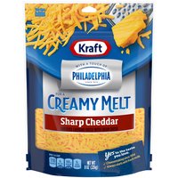 Kraft Shredded Sharp Cheddar Cheese with Philadelphia Cream Cheese, 8 Ounce