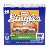 Kraft Individually Wrapped Slices Jalapeno, 10.7 Ounce