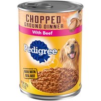 Pedigree Chopped Ground Dinner with Beef Dog Food, 13.2 Ounce