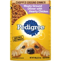 Pedigree Meaty Ground Dinner with Hearty Chicken, 3.5 Ounce