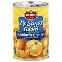 Del Monte Mandarin Oranges, No Sugar Added, 15 Ounce