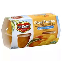 Del Monte Diced Peaches, No Sugar (Pack of 4), 16 Ounce