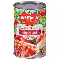 Del Monte Pasta Sauce, Garlic & Onion , 25 Ounce