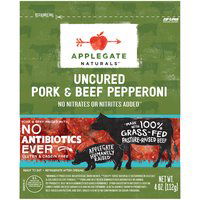 Applegate Naturals Uncured Pepperoni, Pork & Beef , 4 Ounce