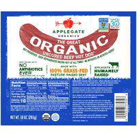 Applegate Organic Beef Hot Dog, Uncured, 10 Ounce