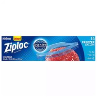 Ziploc Freezer Bags, Gallon, 14 Each