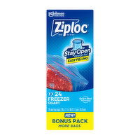 Ziploc Quart Freezer, 24 Each