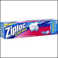 Ziploc Slider Freezer Bags, Gallon, 10 Each