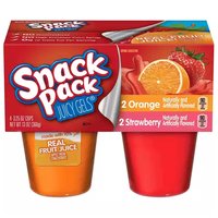 Snack Pack Juicy Gels, Strawberry & Orange, 4 Each
