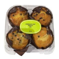 Muffin, Chocolate Chip 4pk, 16 Ounce