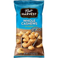 Nut Harvest Whole Cashews, Sea Salted, 2.25 Ounce