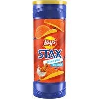 Lay's Stax Potato Chips, Buffalo Wings with Ranch, 5.5 Ounce