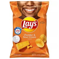 Lay's Potato Chips, Cheddar & Sour Cream, 7.75 Ounce