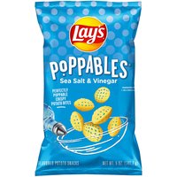 Lay's Poppables Potato Snacks, Sea Salt & Vinegar, 5 Ounce