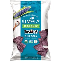 Simply Tostitos Organic Blue Corn Chips, 8.25 Ounce