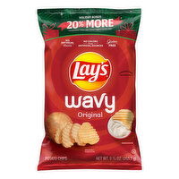 Lays Wavy Potato Chips Original 20% More, 9.375 Ounce
