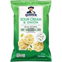 Quaker Rice Crisps, Sour Cream & Onion, 3.03 Ounce